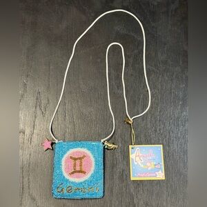 New Angels of the Zodiac Angel of Gemini Beaded Bag Purse